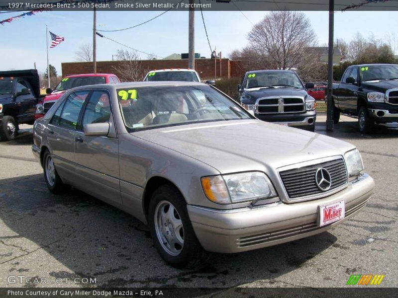 Smoke Silver Metallic / Parchment 1997 Mercedes-Benz S 500 Sedan