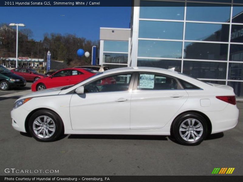 Shimmering White / Camel 2011 Hyundai Sonata GLS