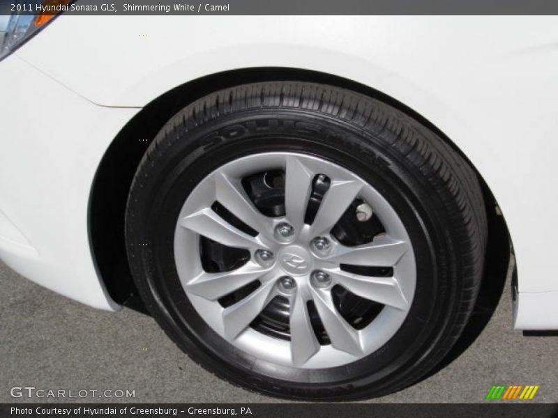 Shimmering White / Camel 2011 Hyundai Sonata GLS