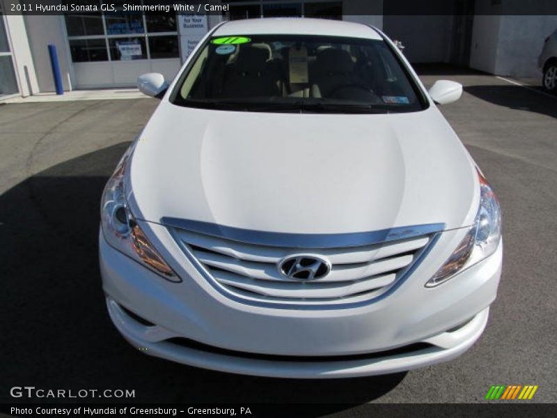 Shimmering White / Camel 2011 Hyundai Sonata GLS