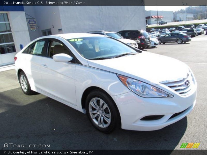 Shimmering White / Camel 2011 Hyundai Sonata GLS