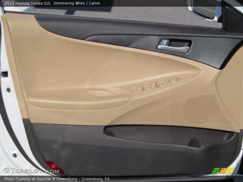 Shimmering White / Camel 2011 Hyundai Sonata GLS
