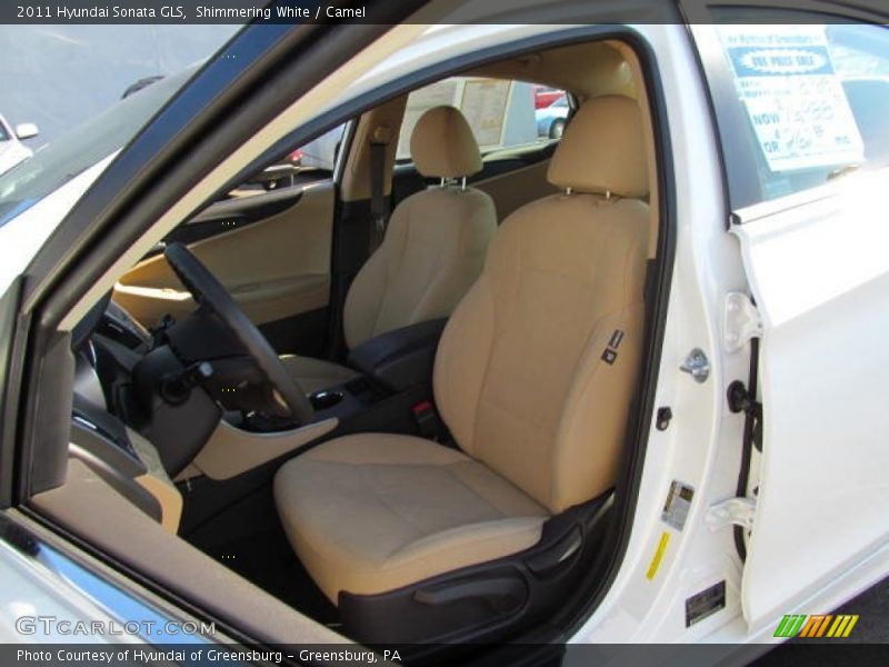 Shimmering White / Camel 2011 Hyundai Sonata GLS