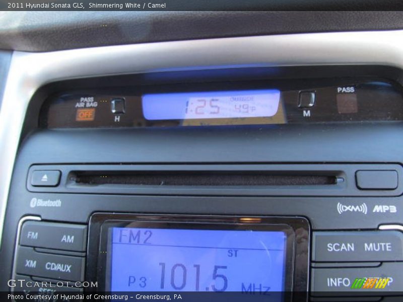 Shimmering White / Camel 2011 Hyundai Sonata GLS