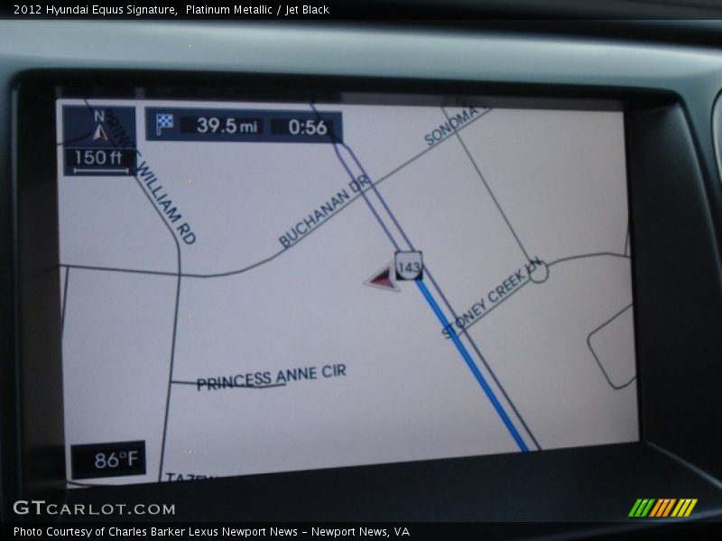 Navigation of 2012 Equus Signature