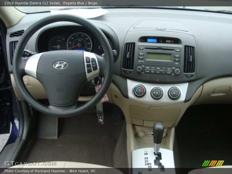 Regatta Blue / Beige 2009 Hyundai Elantra GLS Sedan