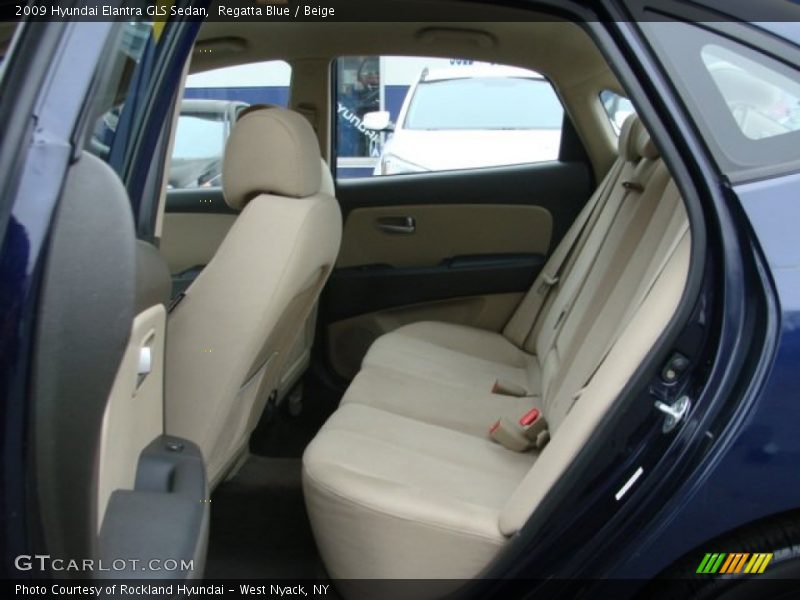 Regatta Blue / Beige 2009 Hyundai Elantra GLS Sedan