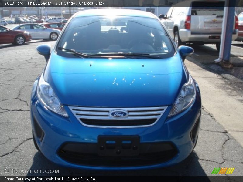 Blue Candy / Charcoal Black 2013 Ford Fiesta SE Sedan
