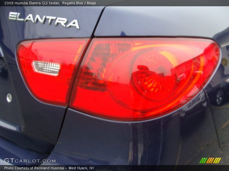 Regatta Blue / Beige 2009 Hyundai Elantra GLS Sedan
