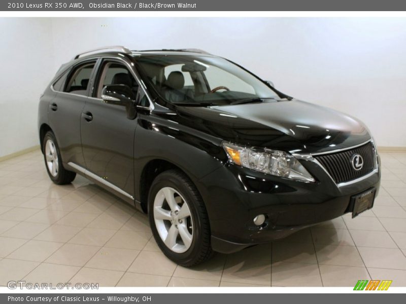 Obsidian Black / Black/Brown Walnut 2010 Lexus RX 350 AWD