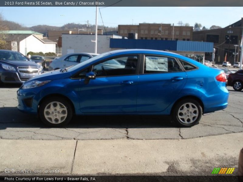 Blue Candy / Charcoal Black 2013 Ford Fiesta SE Sedan