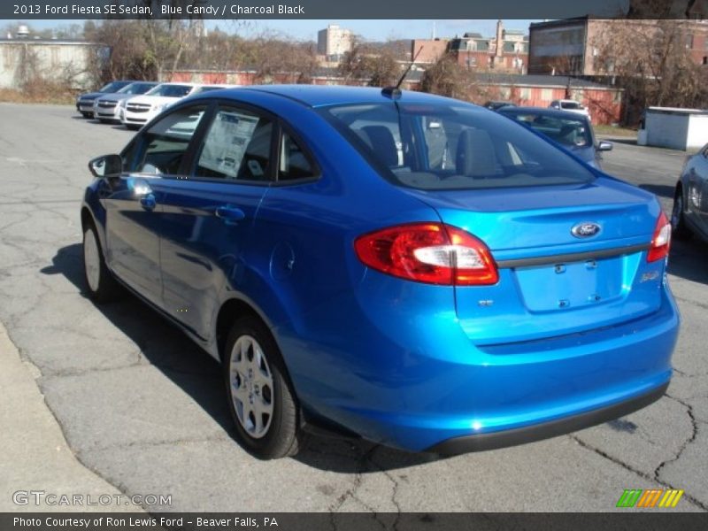 Blue Candy / Charcoal Black 2013 Ford Fiesta SE Sedan