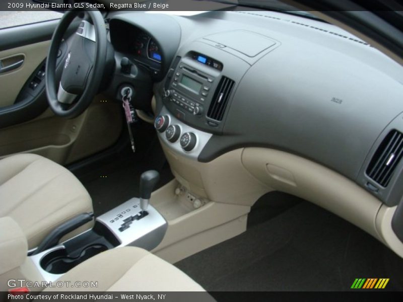 Regatta Blue / Beige 2009 Hyundai Elantra GLS Sedan