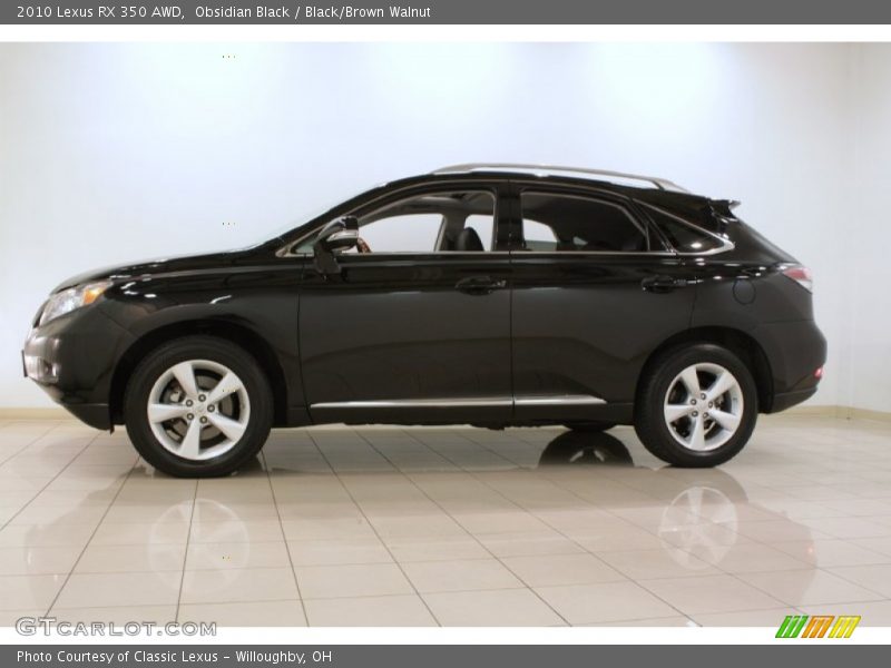 Obsidian Black / Black/Brown Walnut 2010 Lexus RX 350 AWD