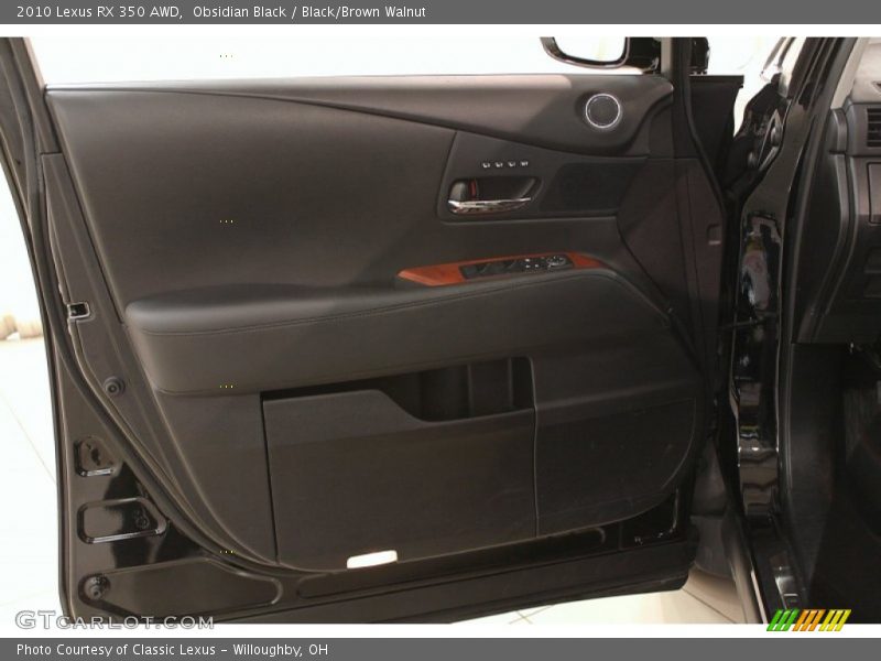 Obsidian Black / Black/Brown Walnut 2010 Lexus RX 350 AWD