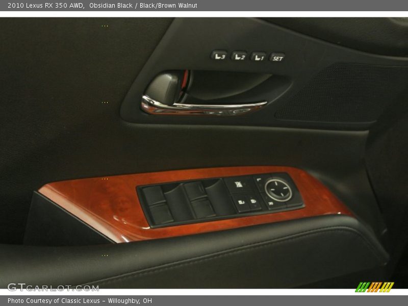 Obsidian Black / Black/Brown Walnut 2010 Lexus RX 350 AWD