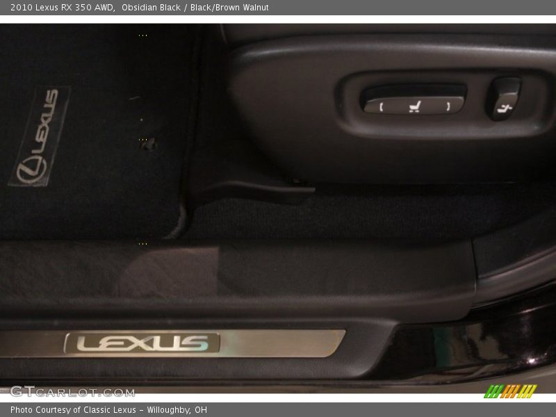 Obsidian Black / Black/Brown Walnut 2010 Lexus RX 350 AWD