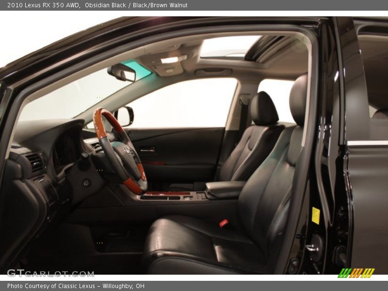 Obsidian Black / Black/Brown Walnut 2010 Lexus RX 350 AWD