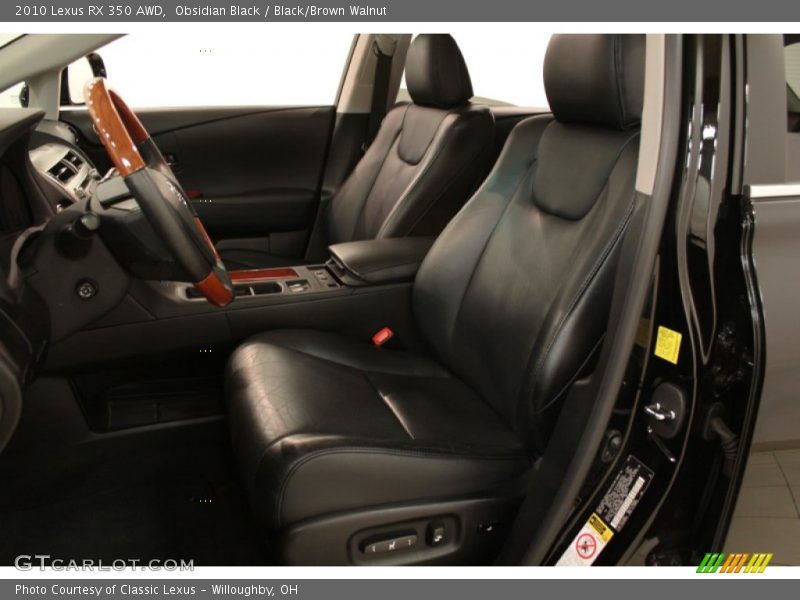 Obsidian Black / Black/Brown Walnut 2010 Lexus RX 350 AWD