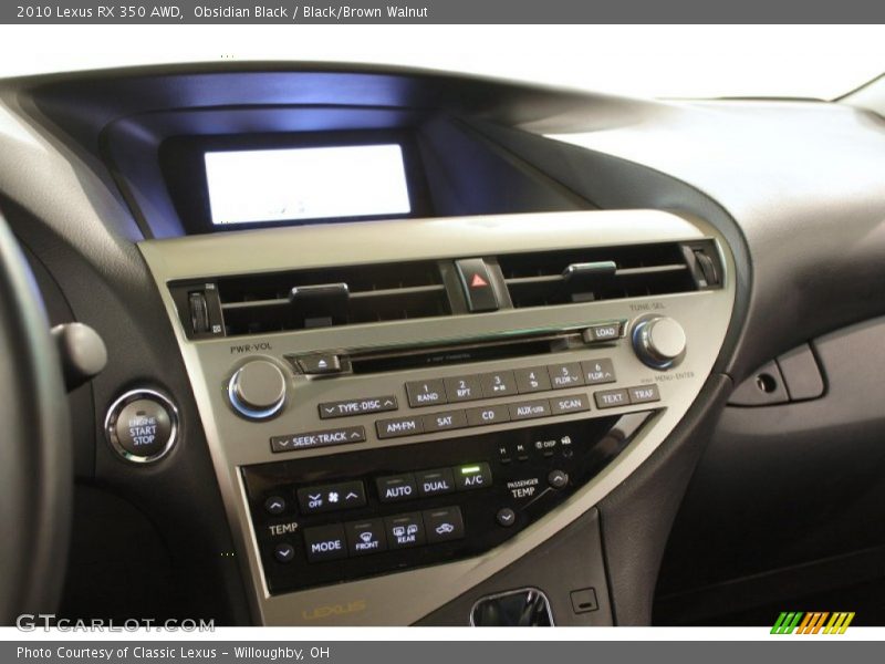 Obsidian Black / Black/Brown Walnut 2010 Lexus RX 350 AWD