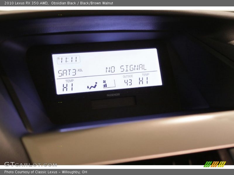 Obsidian Black / Black/Brown Walnut 2010 Lexus RX 350 AWD