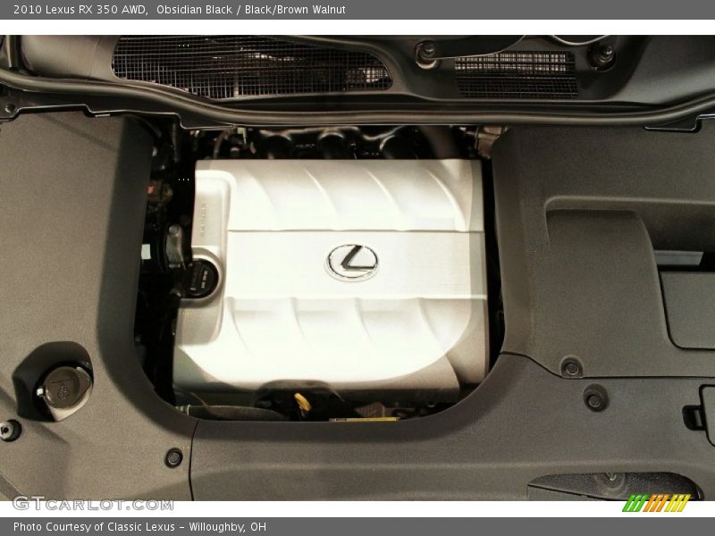 Obsidian Black / Black/Brown Walnut 2010 Lexus RX 350 AWD