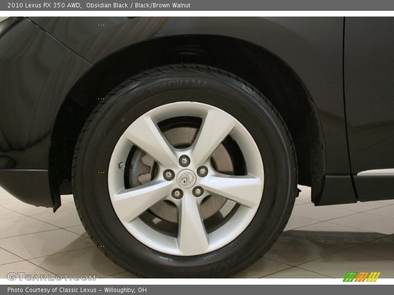 Obsidian Black / Black/Brown Walnut 2010 Lexus RX 350 AWD