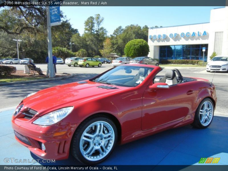 Mars Red / Ash 2006 Mercedes-Benz SLK 55 AMG Roadster