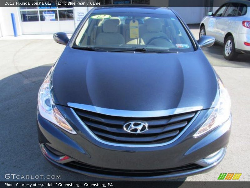 Pacific Blue Pearl / Camel 2012 Hyundai Sonata GLS