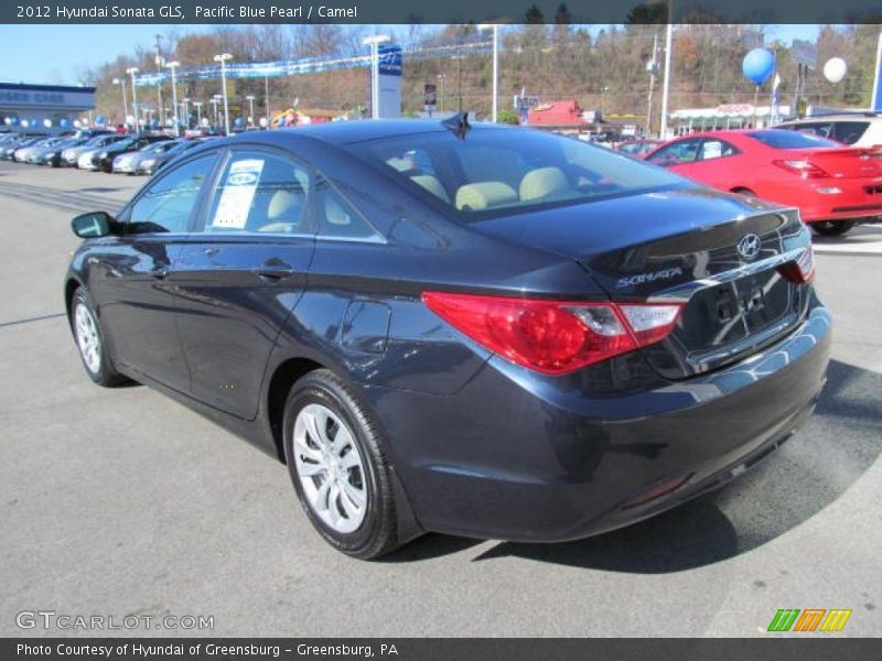 Pacific Blue Pearl / Camel 2012 Hyundai Sonata GLS