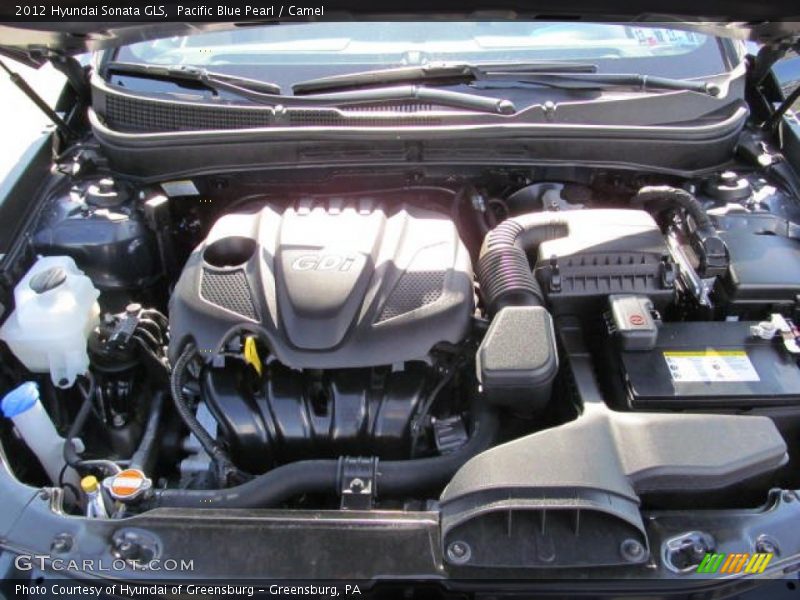 Pacific Blue Pearl / Camel 2012 Hyundai Sonata GLS