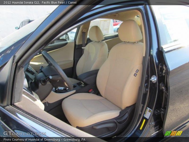 Pacific Blue Pearl / Camel 2012 Hyundai Sonata GLS
