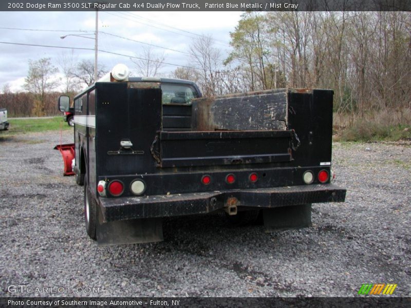 Patriot Blue Metallic / Mist Gray 2002 Dodge Ram 3500 SLT Regular Cab 4x4 Dually Plow Truck