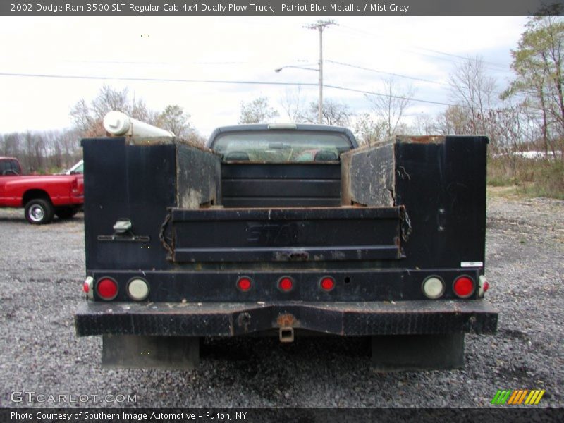 Patriot Blue Metallic / Mist Gray 2002 Dodge Ram 3500 SLT Regular Cab 4x4 Dually Plow Truck