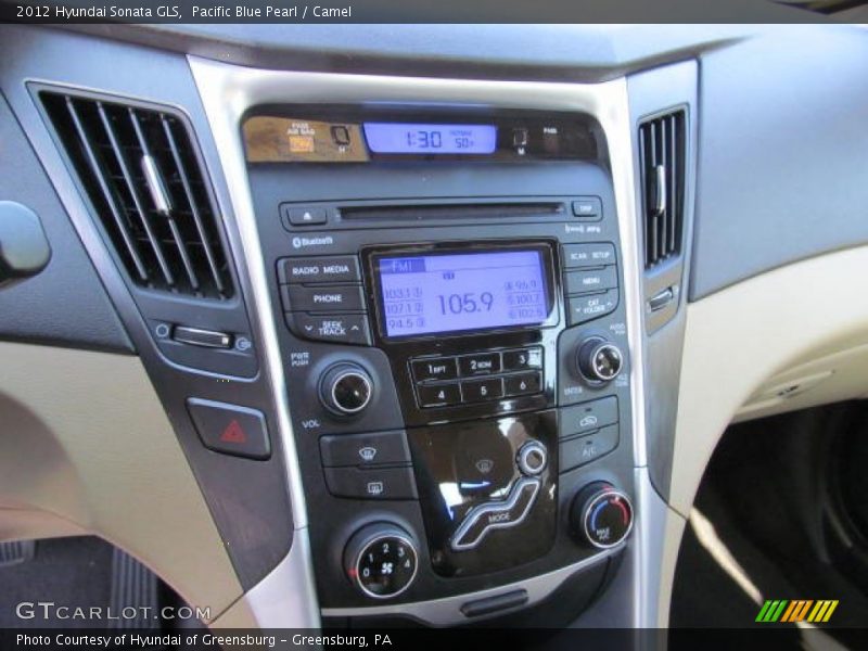 Pacific Blue Pearl / Camel 2012 Hyundai Sonata GLS
