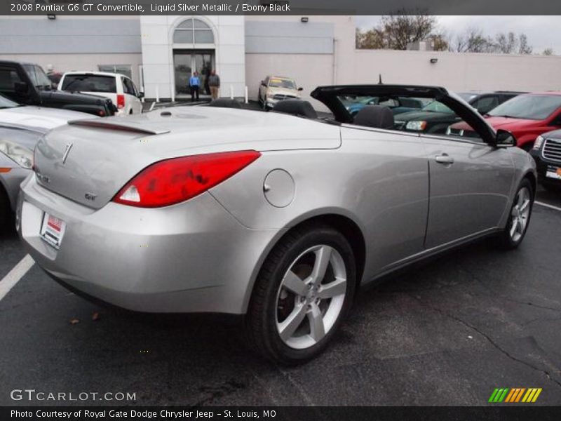 Liquid Silver Metallic / Ebony Black 2008 Pontiac G6 GT Convertible