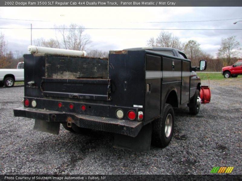 Patriot Blue Metallic / Mist Gray 2002 Dodge Ram 3500 SLT Regular Cab 4x4 Dually Plow Truck