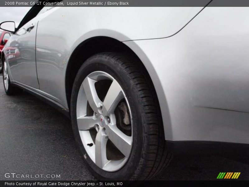 Liquid Silver Metallic / Ebony Black 2008 Pontiac G6 GT Convertible