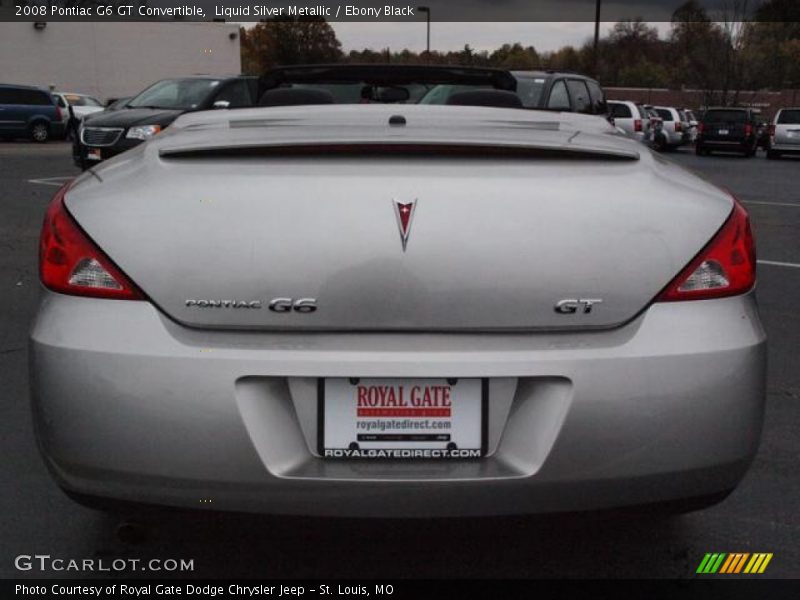 Liquid Silver Metallic / Ebony Black 2008 Pontiac G6 GT Convertible