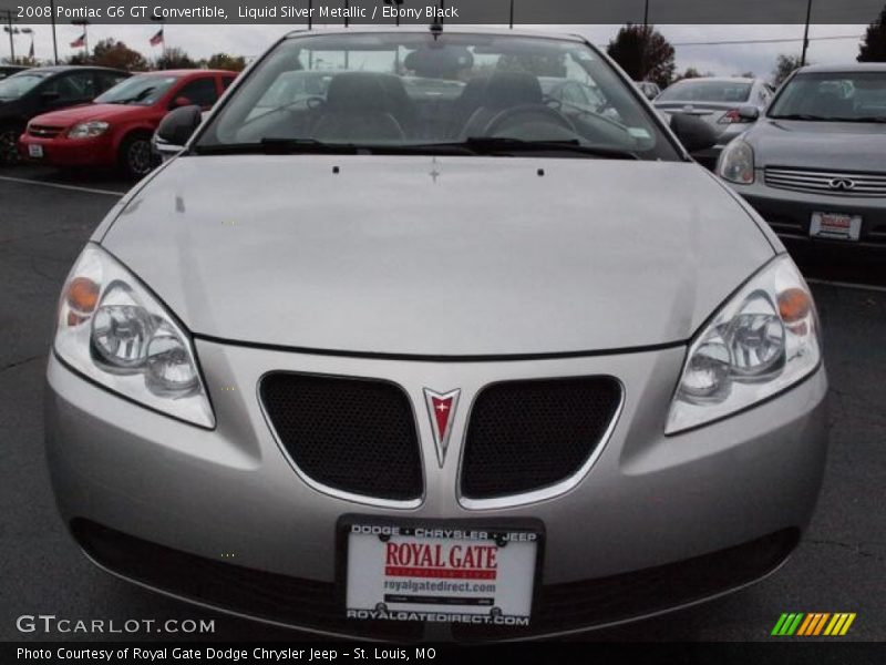 Liquid Silver Metallic / Ebony Black 2008 Pontiac G6 GT Convertible