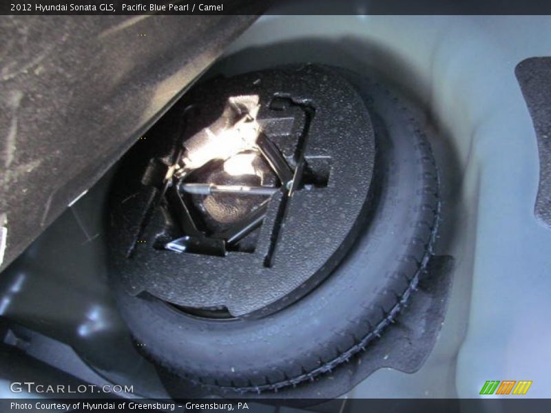 Pacific Blue Pearl / Camel 2012 Hyundai Sonata GLS