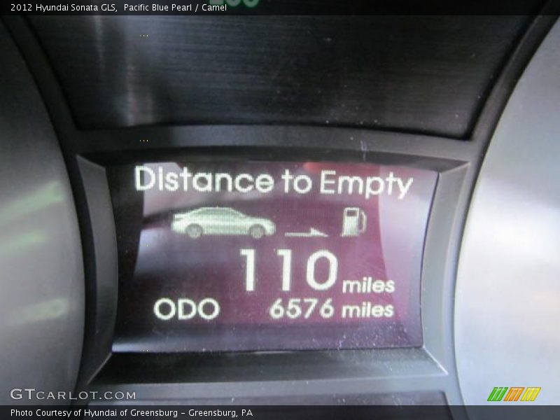 Pacific Blue Pearl / Camel 2012 Hyundai Sonata GLS