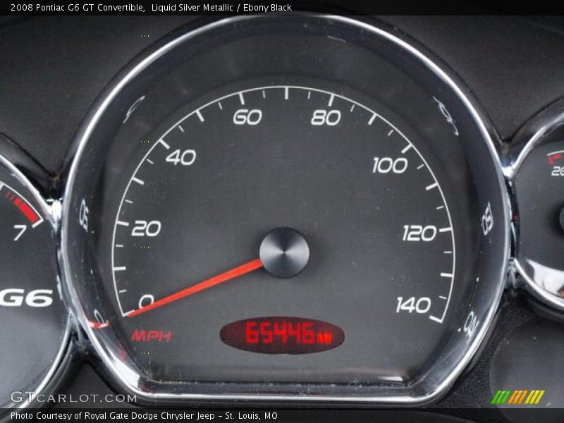 Liquid Silver Metallic / Ebony Black 2008 Pontiac G6 GT Convertible