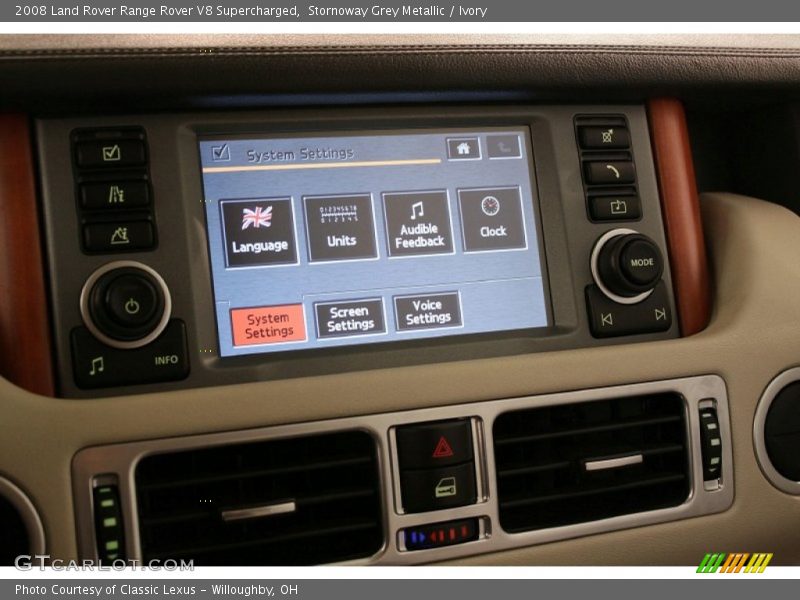 Stornoway Grey Metallic / Ivory 2008 Land Rover Range Rover V8 Supercharged