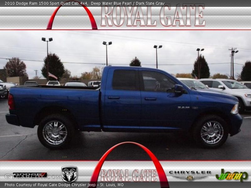 Deep Water Blue Pearl / Dark Slate Gray 2010 Dodge Ram 1500 Sport Quad Cab 4x4