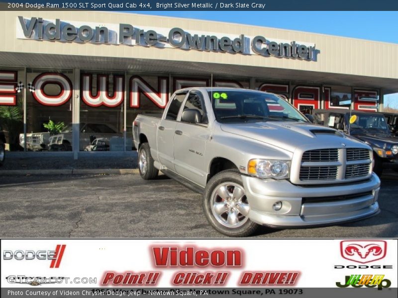 Bright Silver Metallic / Dark Slate Gray 2004 Dodge Ram 1500 SLT Sport Quad Cab 4x4