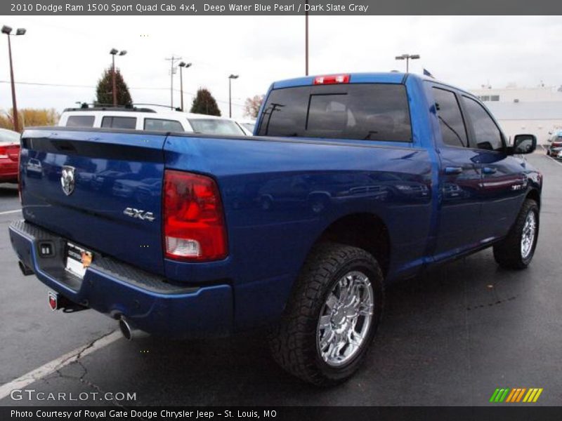 Deep Water Blue Pearl / Dark Slate Gray 2010 Dodge Ram 1500 Sport Quad Cab 4x4