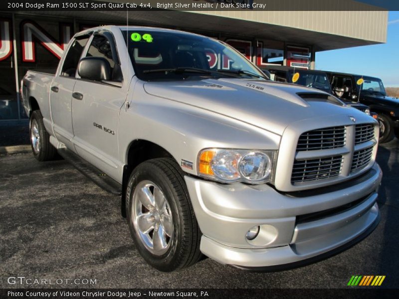 Bright Silver Metallic / Dark Slate Gray 2004 Dodge Ram 1500 SLT Sport Quad Cab 4x4
