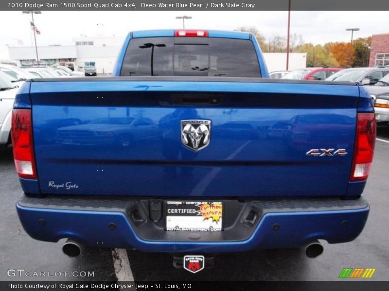 Deep Water Blue Pearl / Dark Slate Gray 2010 Dodge Ram 1500 Sport Quad Cab 4x4