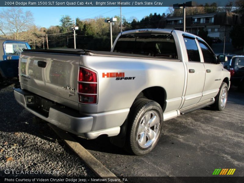 Bright Silver Metallic / Dark Slate Gray 2004 Dodge Ram 1500 SLT Sport Quad Cab 4x4